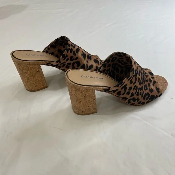 GIANNI BINI chunky heel shoes cheetah print Women’s Size 9.5M - Picture 4 of 8